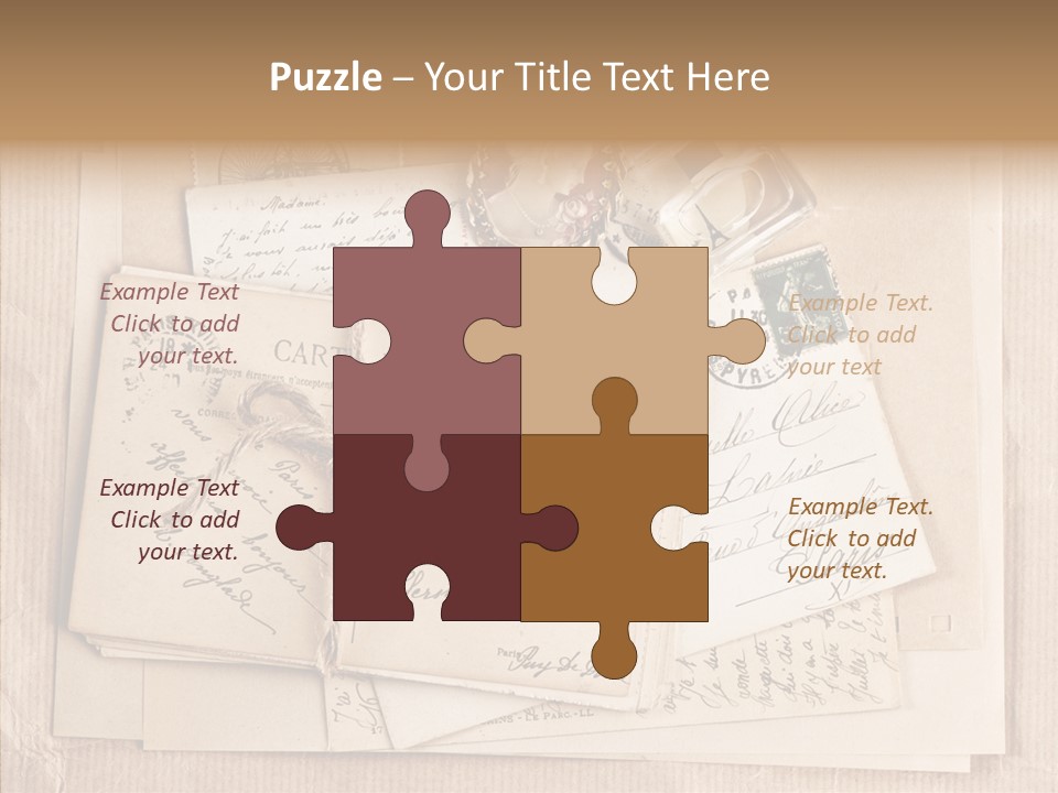 Album Correspondence Design PowerPoint Template