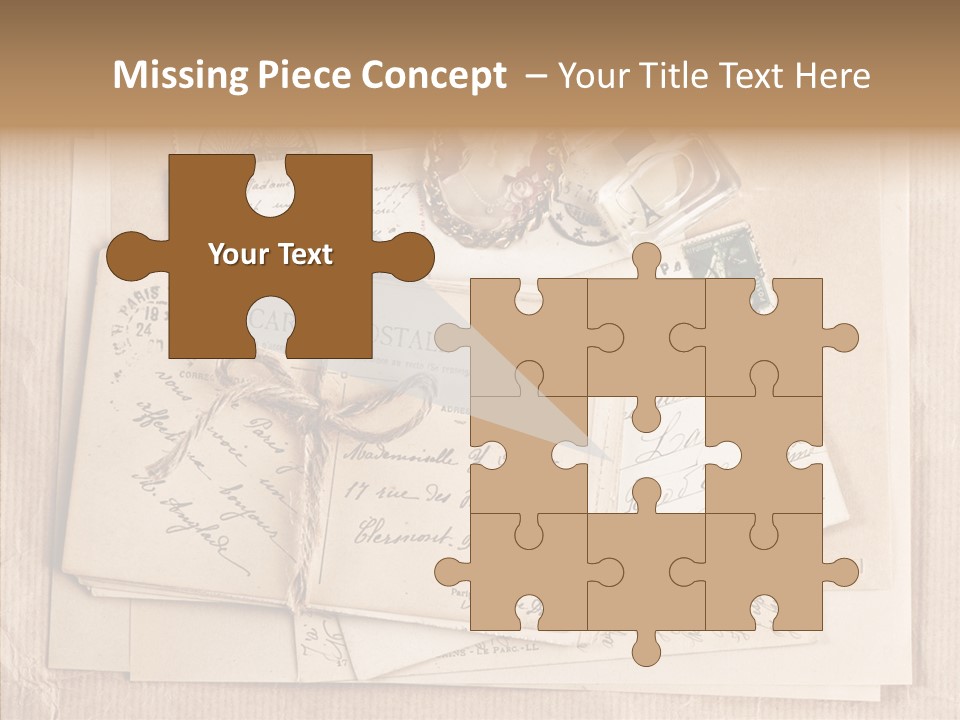 Album Correspondence Design PowerPoint Template