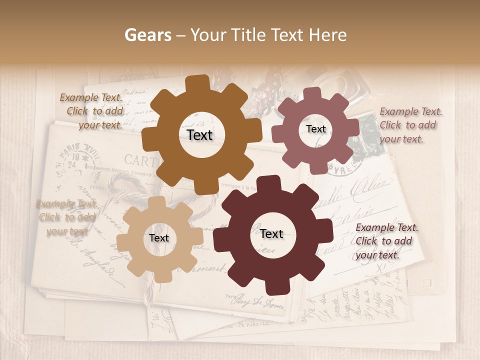 Album Correspondence Design PowerPoint Template