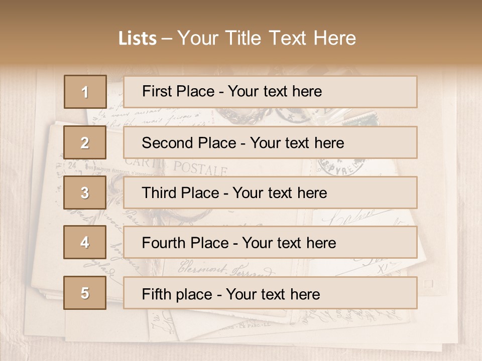 Album Correspondence Design PowerPoint Template