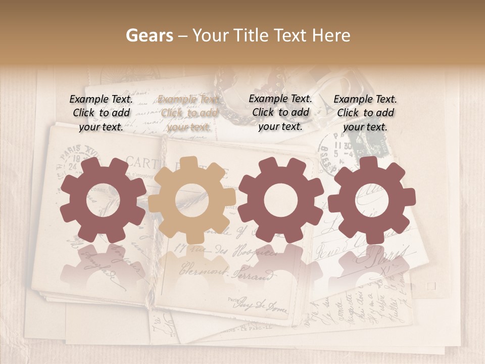 Album Correspondence Design PowerPoint Template