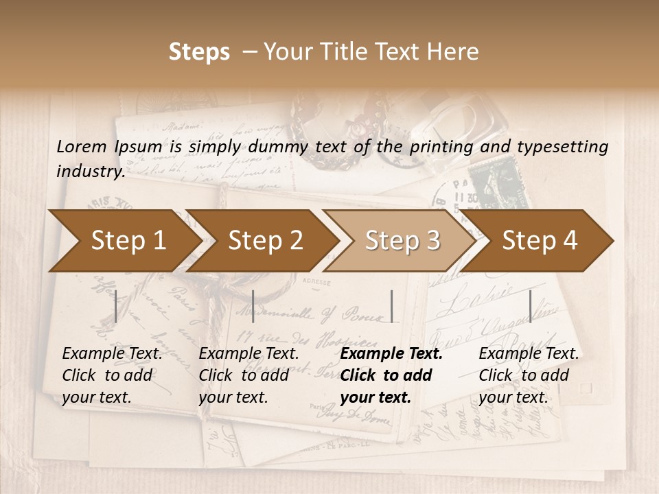 Album Correspondence Design PowerPoint Template