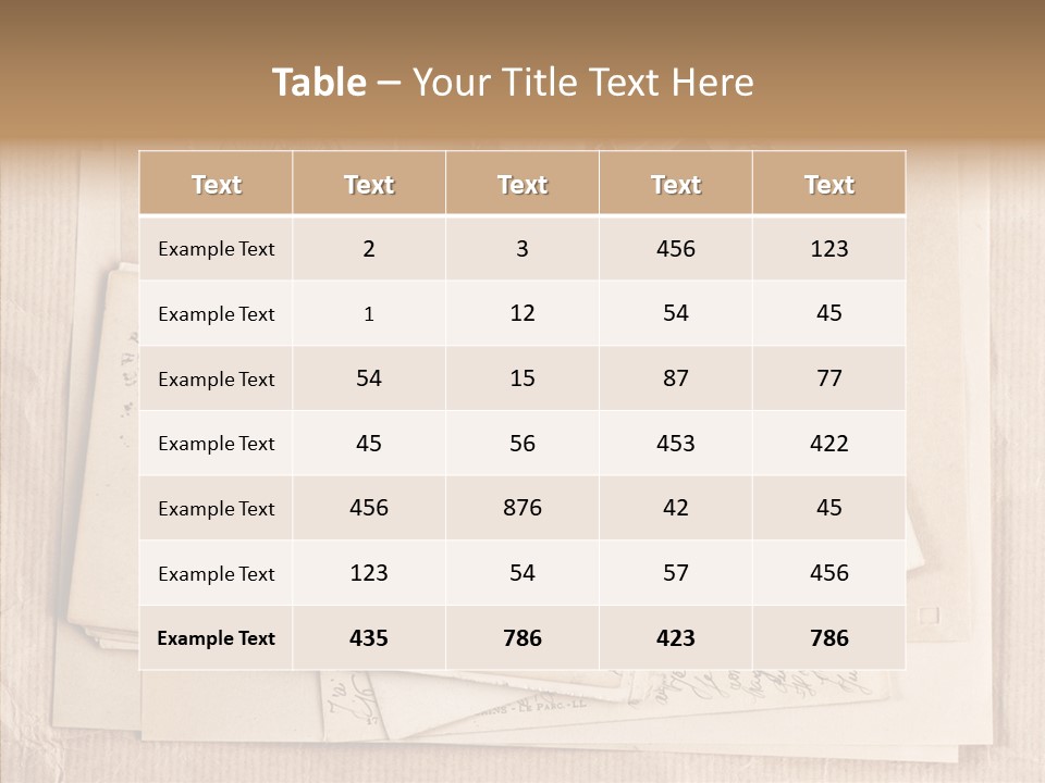 Album Correspondence Design PowerPoint Template