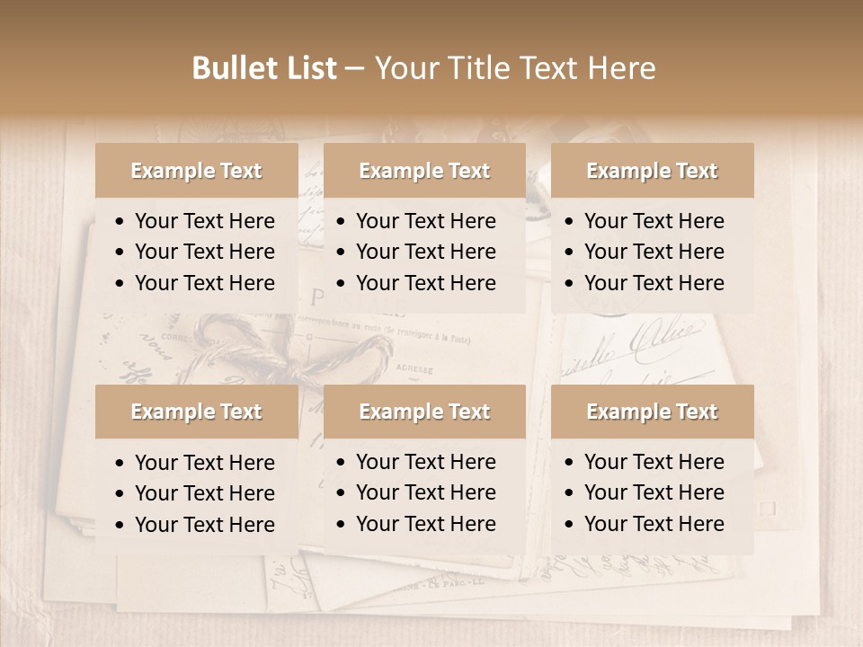 Album Correspondence Design PowerPoint Template