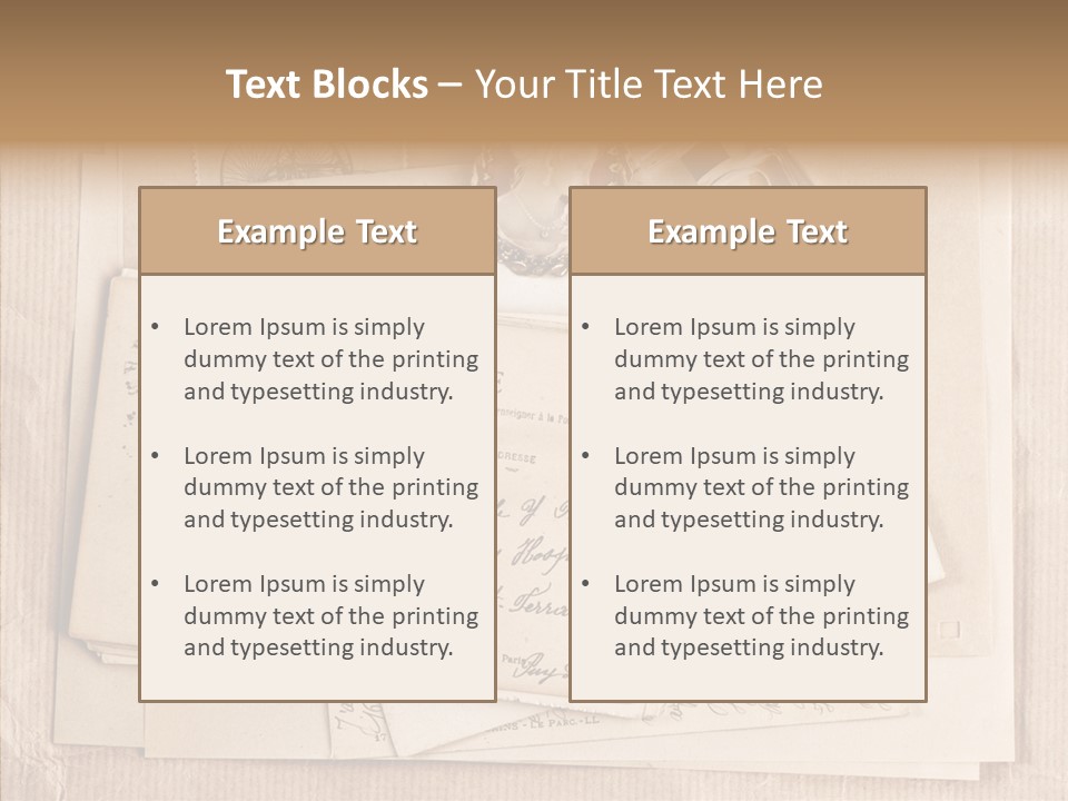 Album Correspondence Design PowerPoint Template