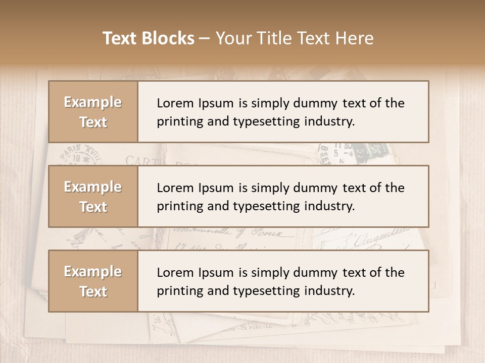 Album Correspondence Design PowerPoint Template