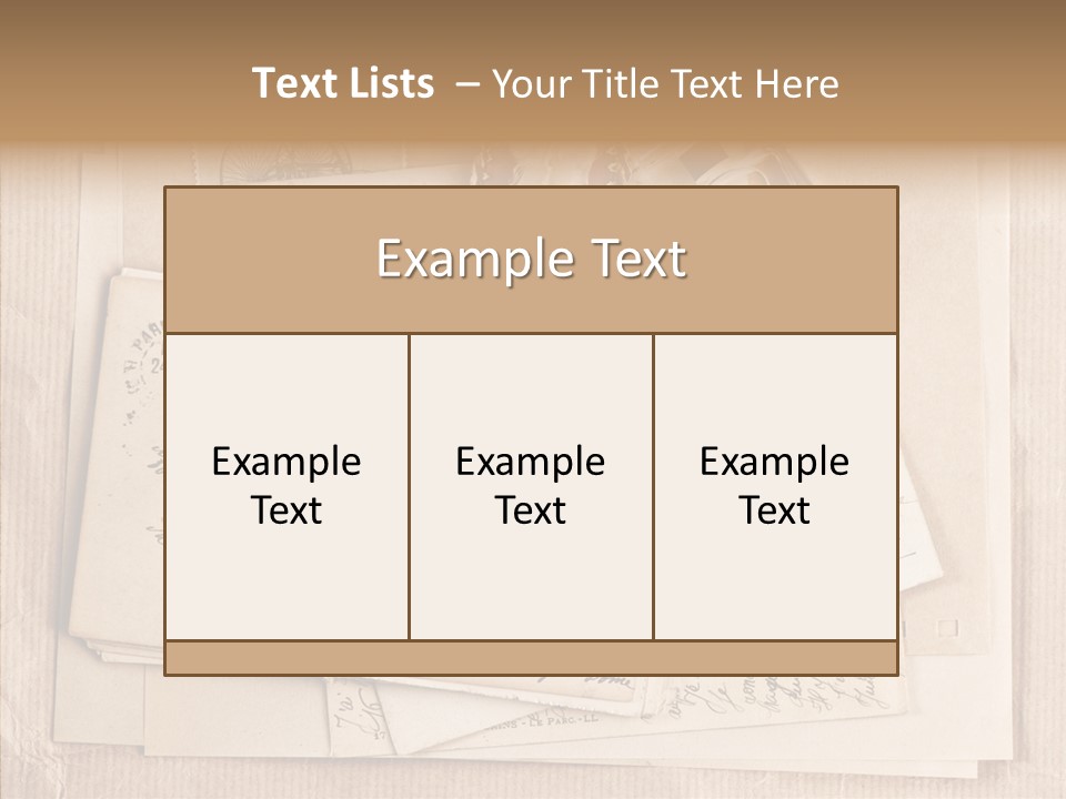 Album Correspondence Design PowerPoint Template