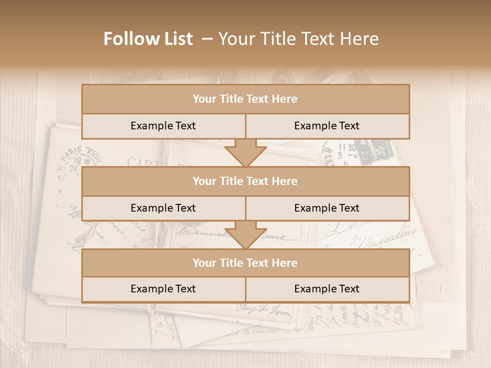 Album Correspondence Design PowerPoint Template