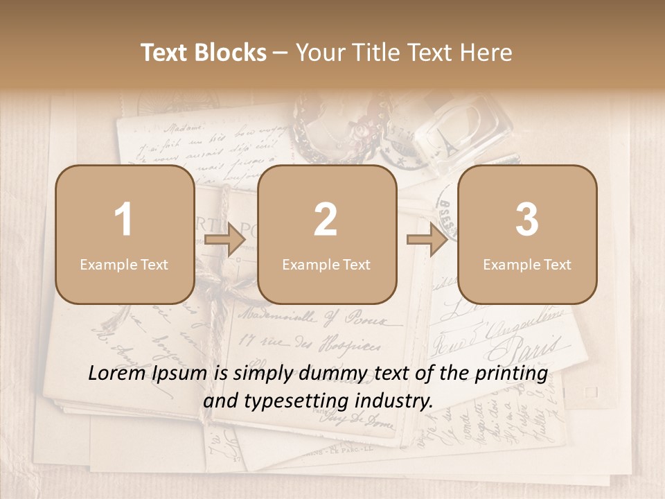 Album Correspondence Design PowerPoint Template