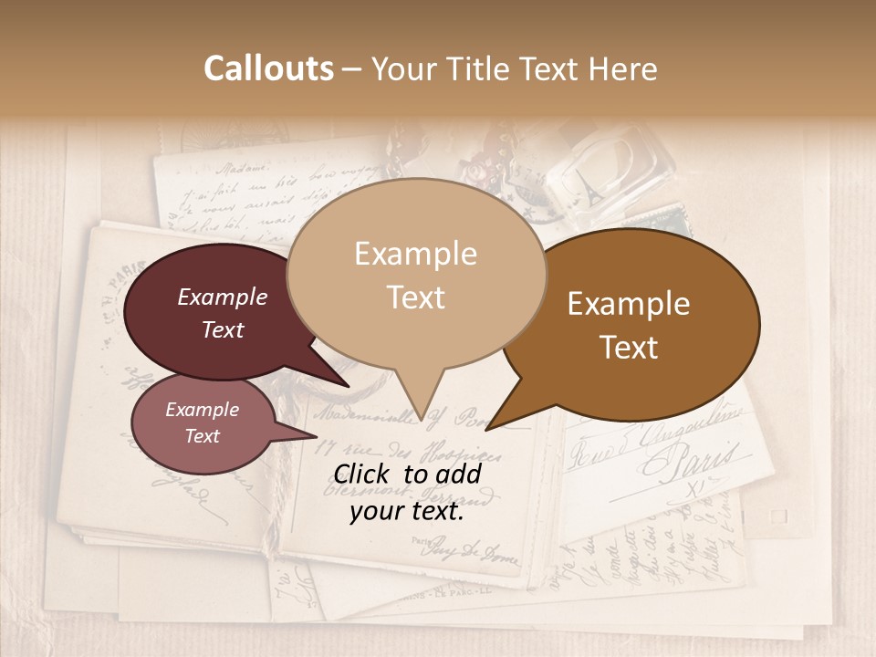 Album Correspondence Design PowerPoint Template