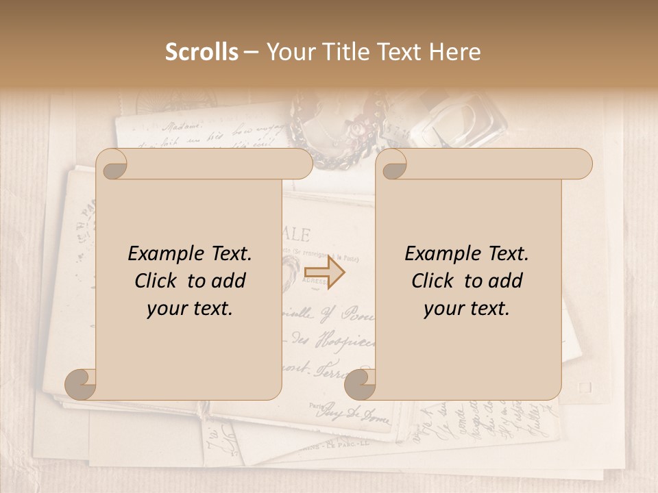 Album Correspondence Design PowerPoint Template