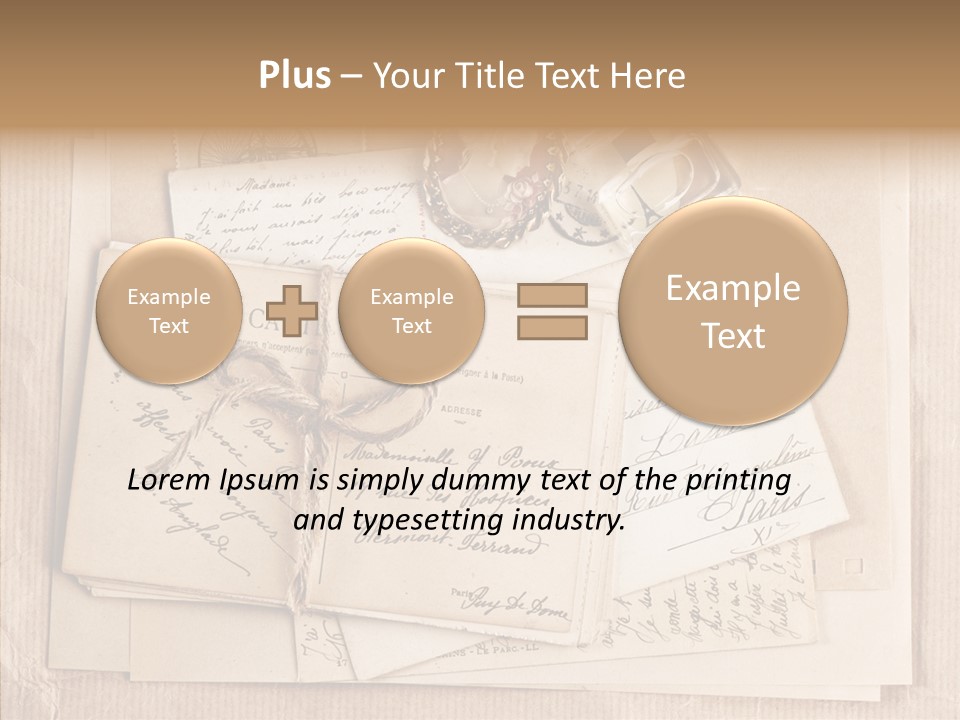 Album Correspondence Design PowerPoint Template