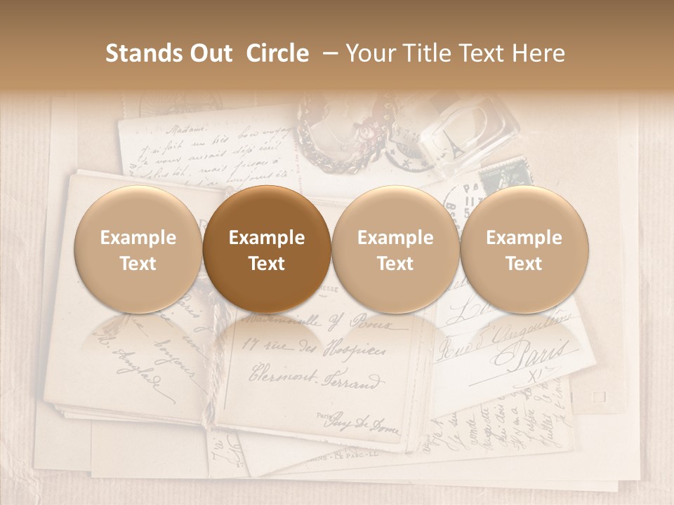 Album Correspondence Design PowerPoint Template