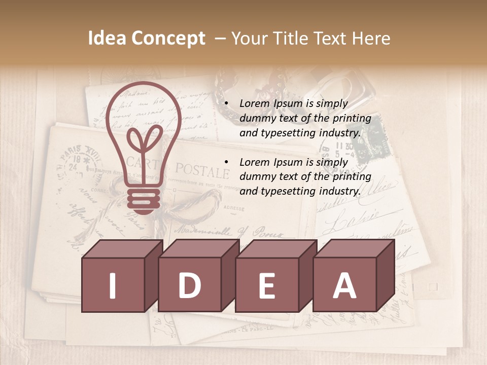 Album Correspondence Design PowerPoint Template