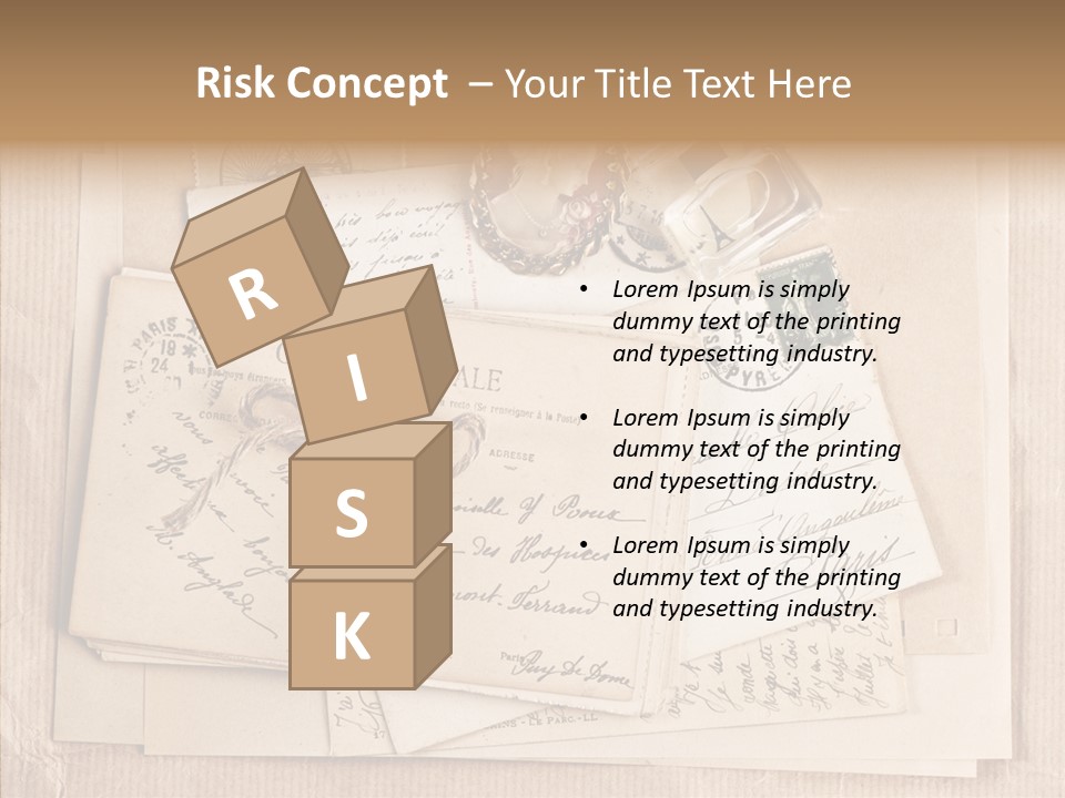 Album Correspondence Design PowerPoint Template