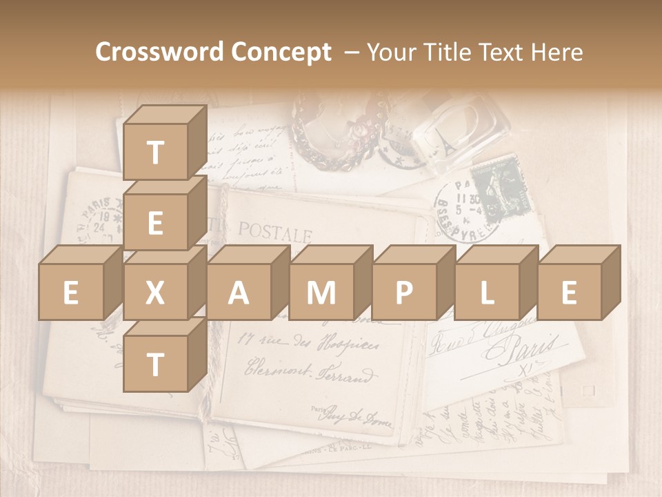 Album Correspondence Design PowerPoint Template