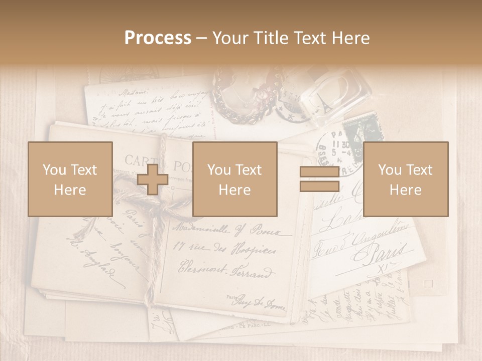 Album Correspondence Design PowerPoint Template