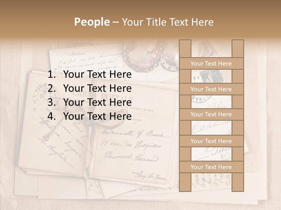 Album Correspondence Design PowerPoint Template