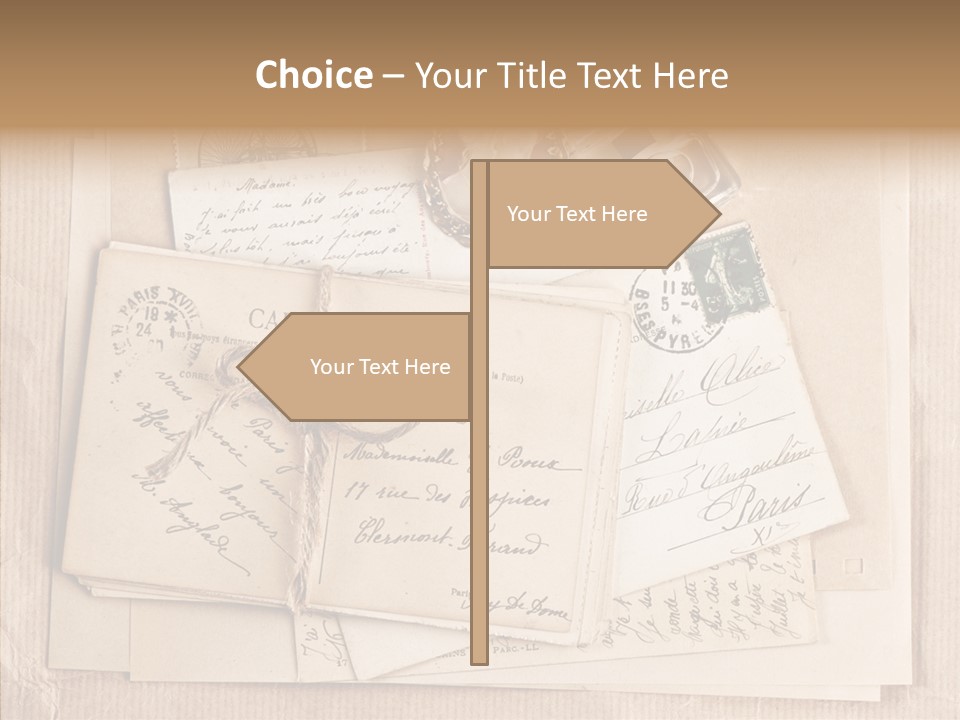 Album Correspondence Design PowerPoint Template