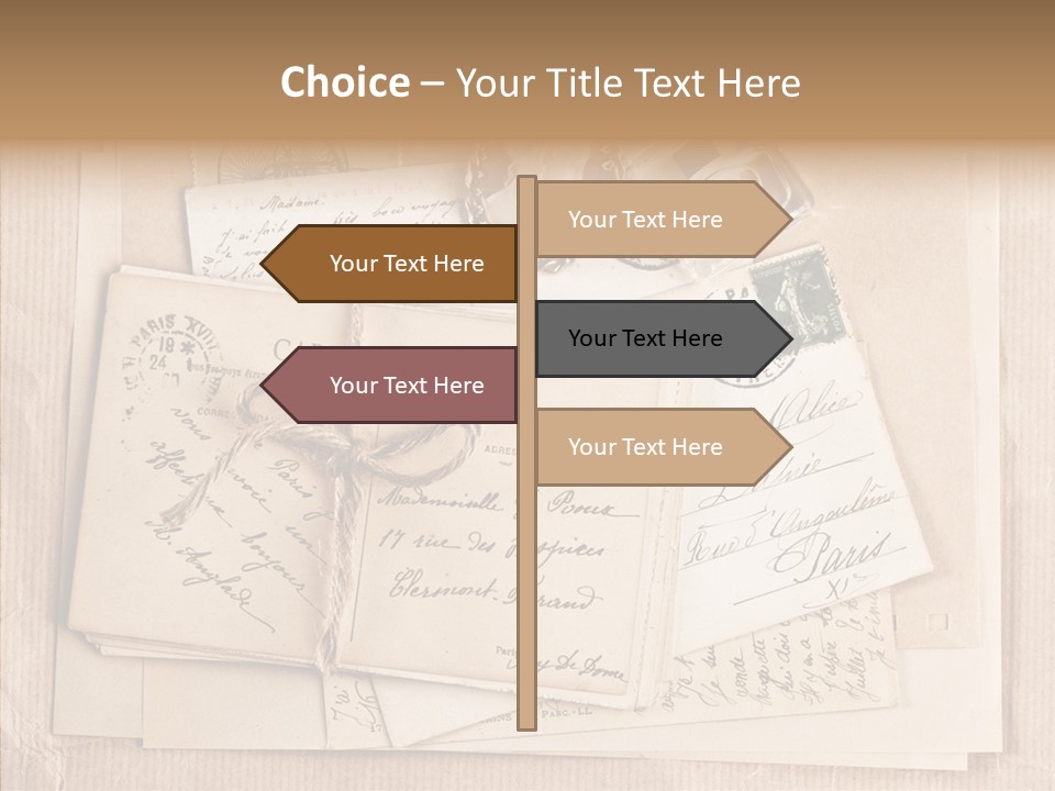 Album Correspondence Design PowerPoint Template