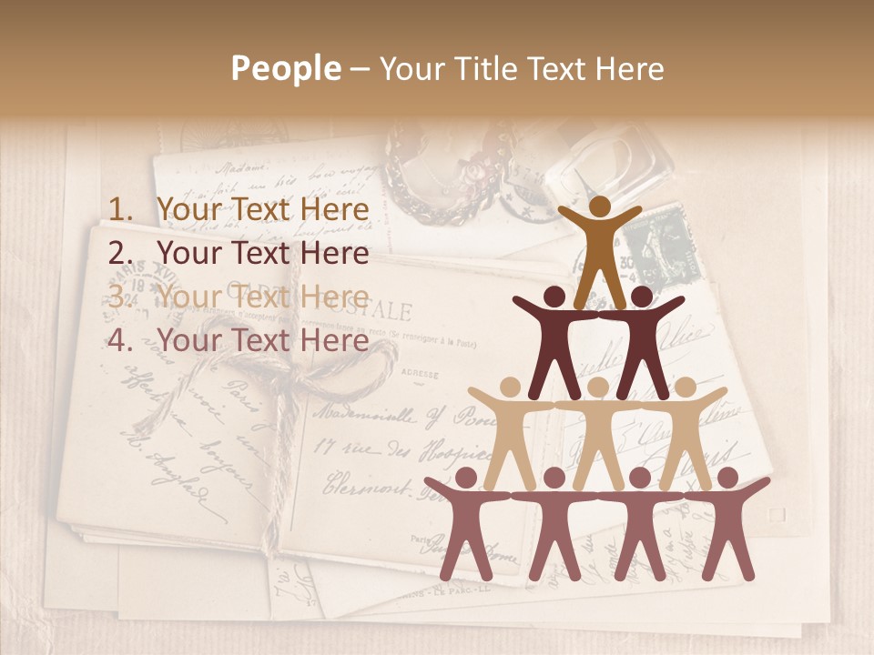 Album Correspondence Design PowerPoint Template