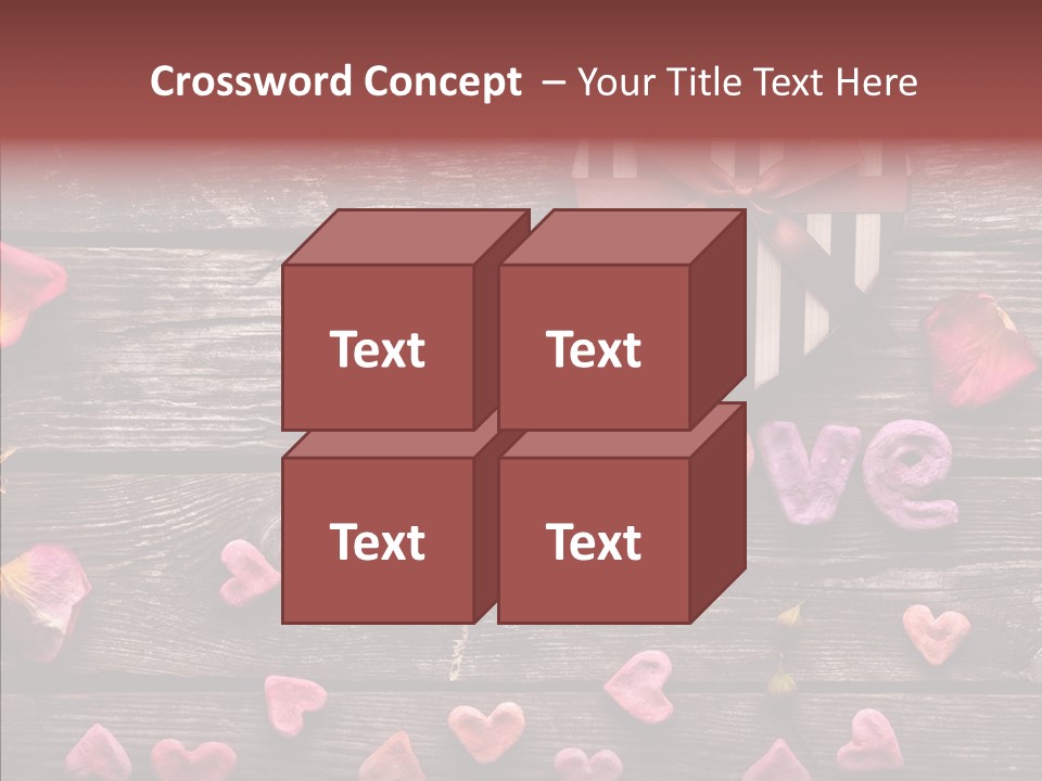 Nobody Heart Shape Ribbon PowerPoint Template