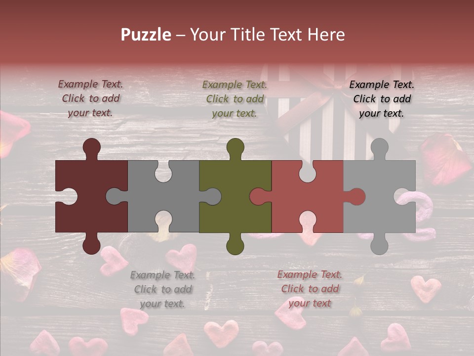 Nobody Heart Shape Ribbon PowerPoint Template