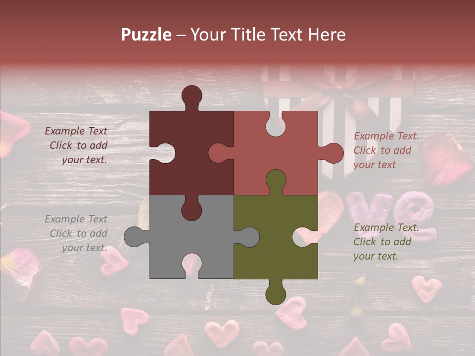 Nobody Heart Shape Ribbon PowerPoint Template