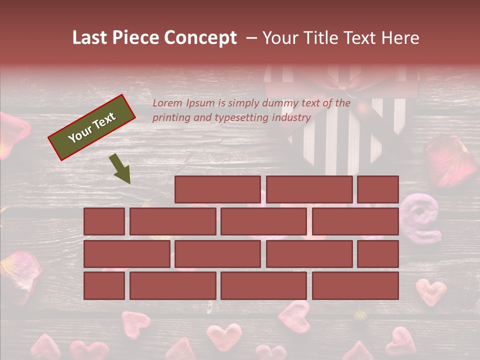 Nobody Heart Shape Ribbon PowerPoint Template
