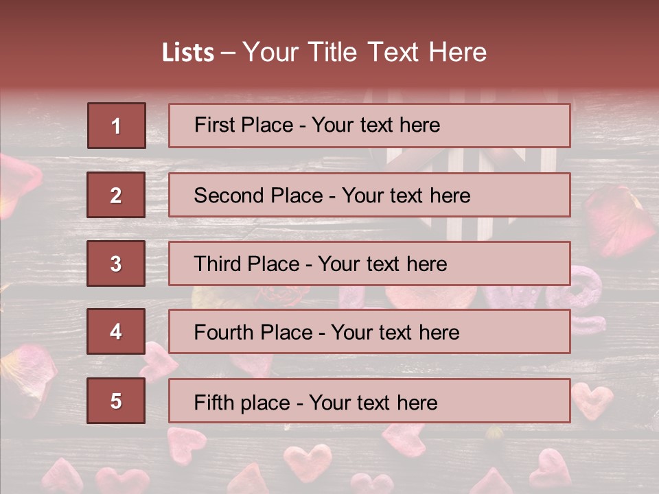 Nobody Heart Shape Ribbon PowerPoint Template
