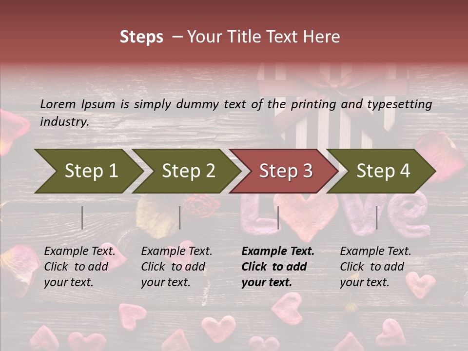Nobody Heart Shape Ribbon PowerPoint Template
