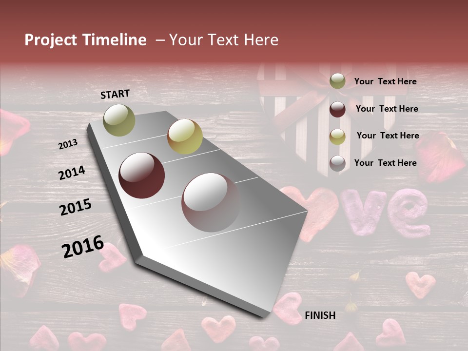 Nobody Heart Shape Ribbon PowerPoint Template