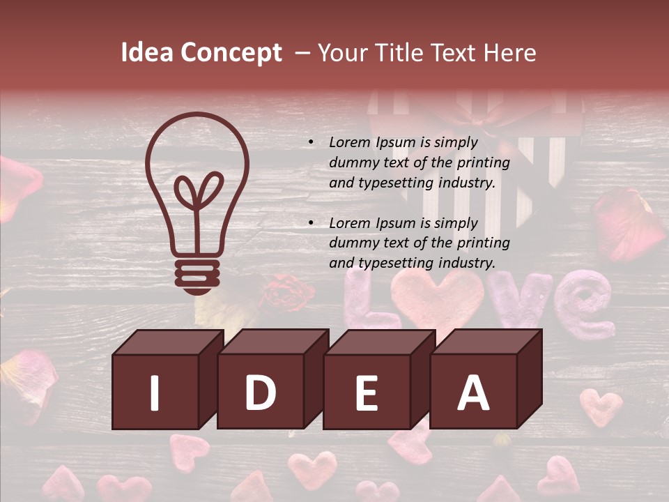 Nobody Heart Shape Ribbon PowerPoint Template