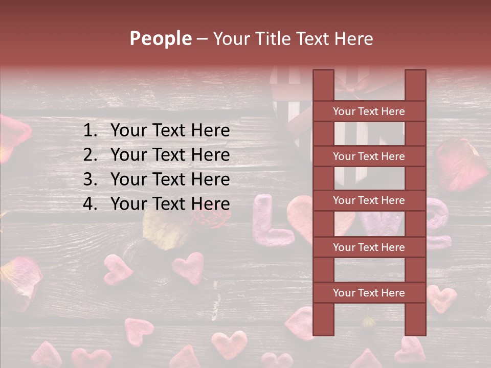 Nobody Heart Shape Ribbon PowerPoint Template