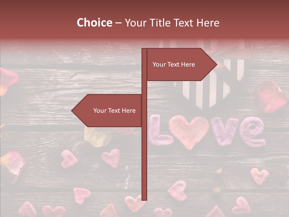 Nobody Heart Shape Ribbon PowerPoint Template