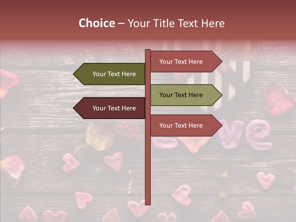 Nobody Heart Shape Ribbon PowerPoint Template