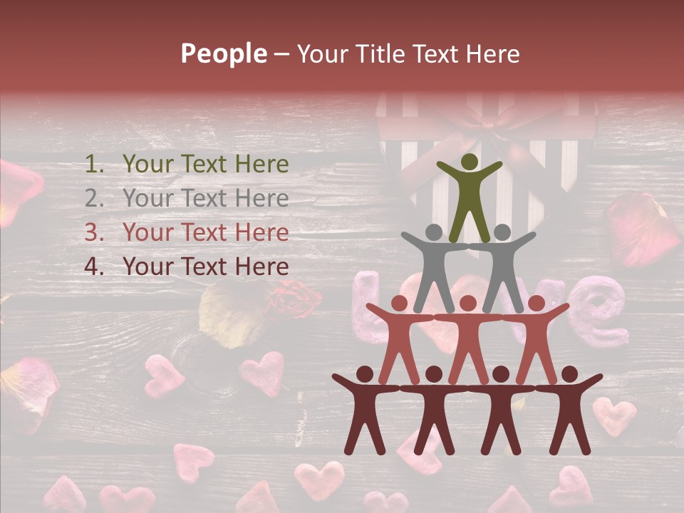Nobody Heart Shape Ribbon PowerPoint Template