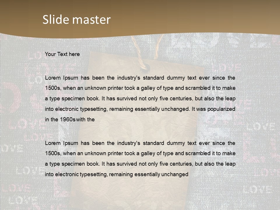 Love Letter Aged Natural PowerPoint Template