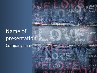 Material Aged Jeans PowerPoint Template