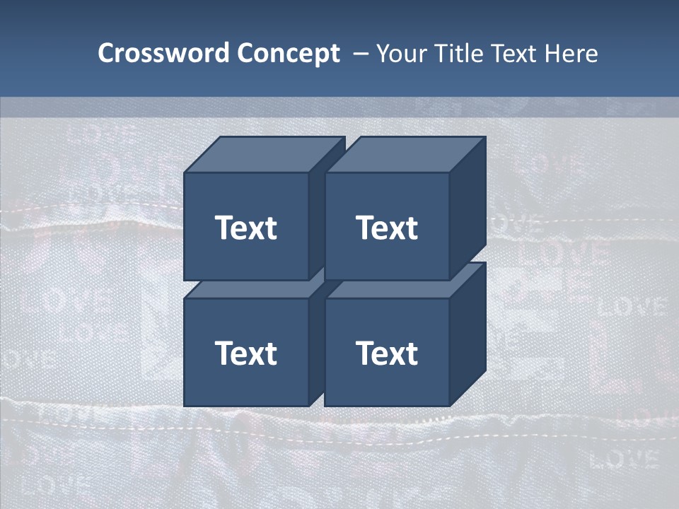 Material Aged Jeans PowerPoint Template