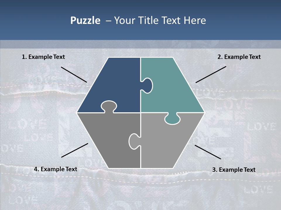 Material Aged Jeans PowerPoint Template