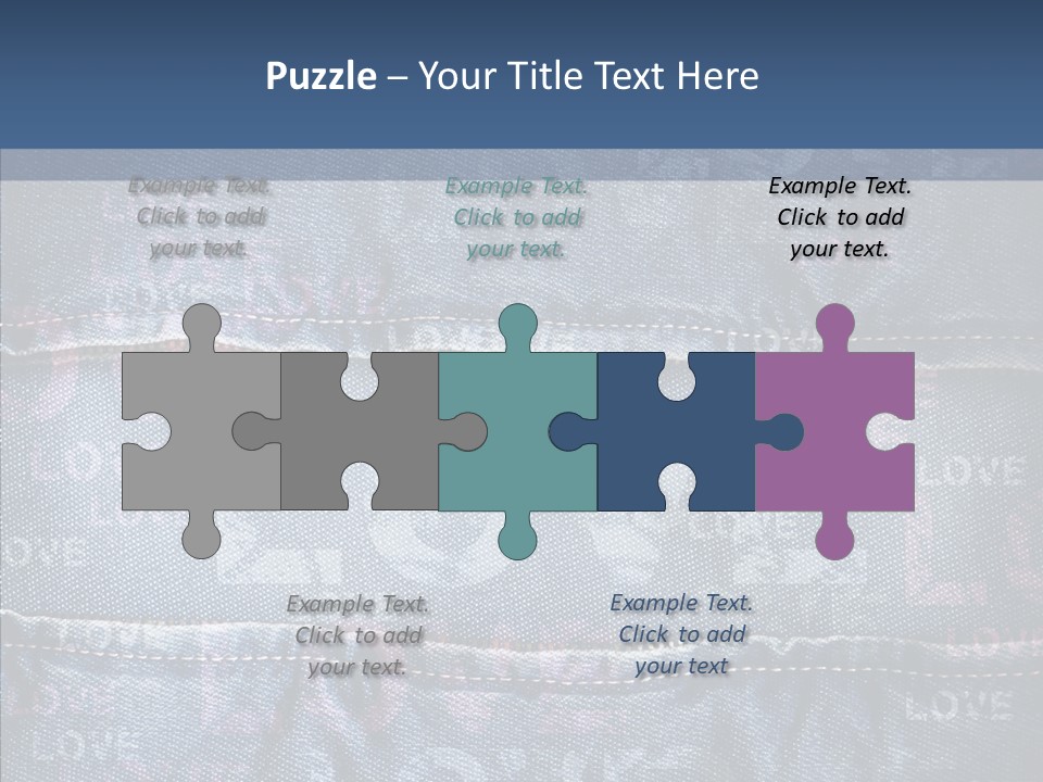 Material Aged Jeans PowerPoint Template