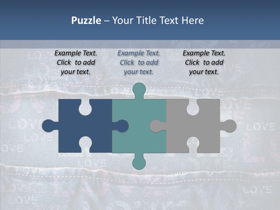 Material Aged Jeans PowerPoint Template