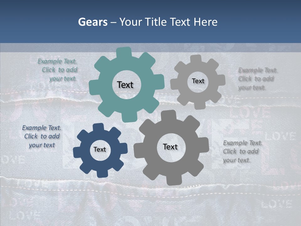 Material Aged Jeans PowerPoint Template