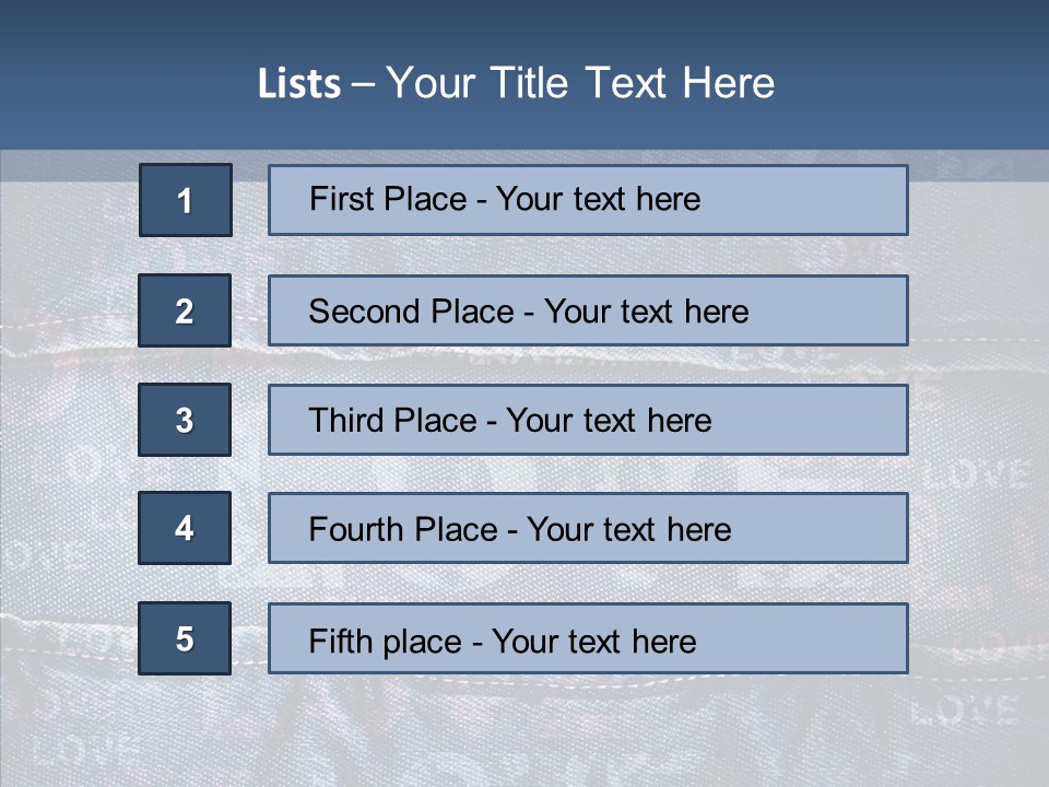 Material Aged Jeans PowerPoint Template