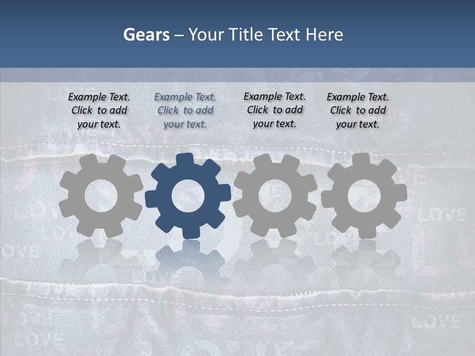 Material Aged Jeans PowerPoint Template