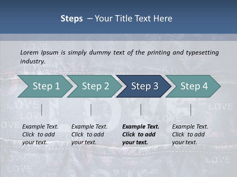 Material Aged Jeans PowerPoint Template