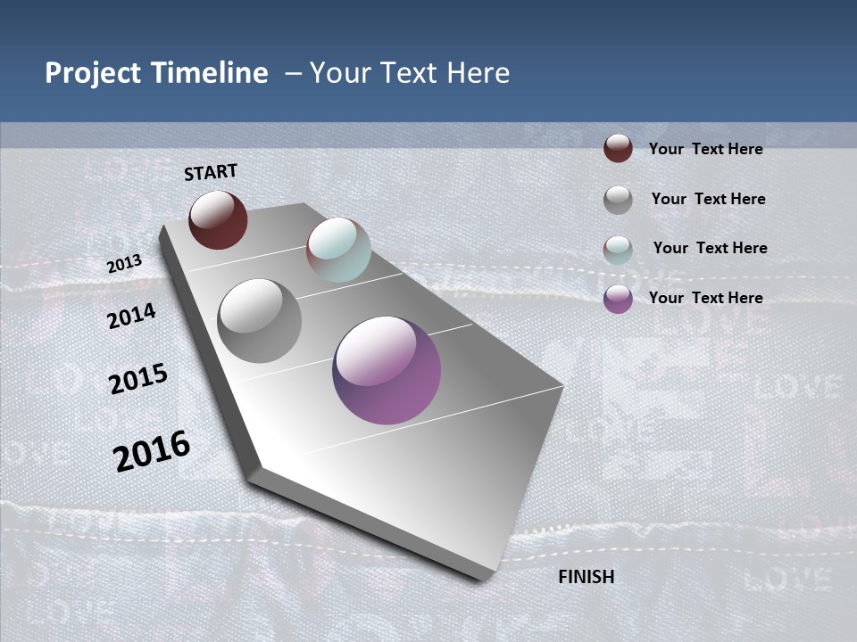 Material Aged Jeans PowerPoint Template