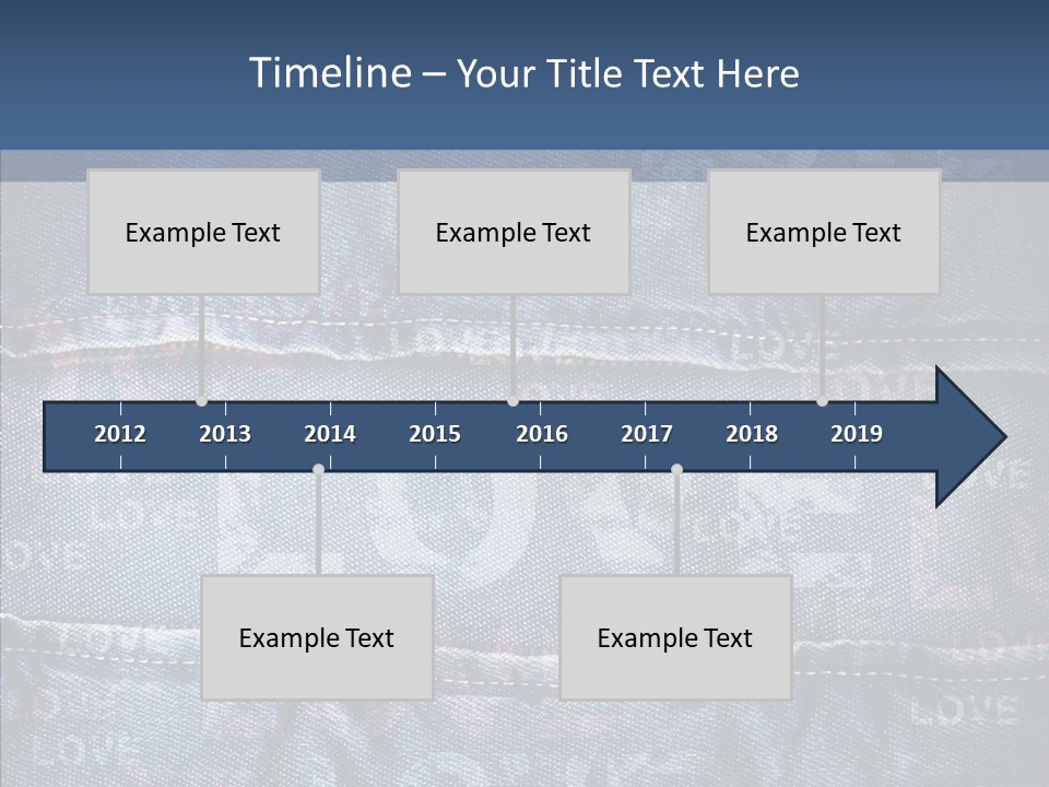 Material Aged Jeans PowerPoint Template