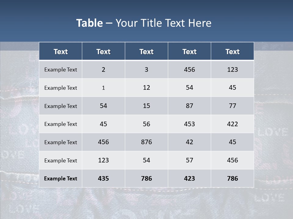 Material Aged Jeans PowerPoint Template